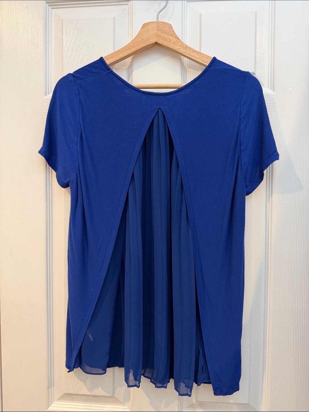 Express Royal Blue Short Sleeve Top - Picture 4 of 5